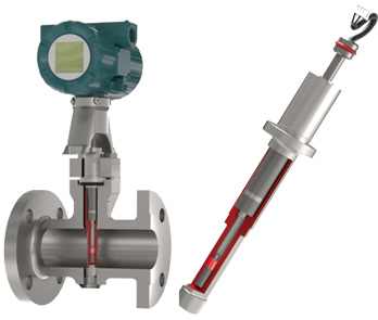 Vortex Flowmeters Built-in Temperature sensor
