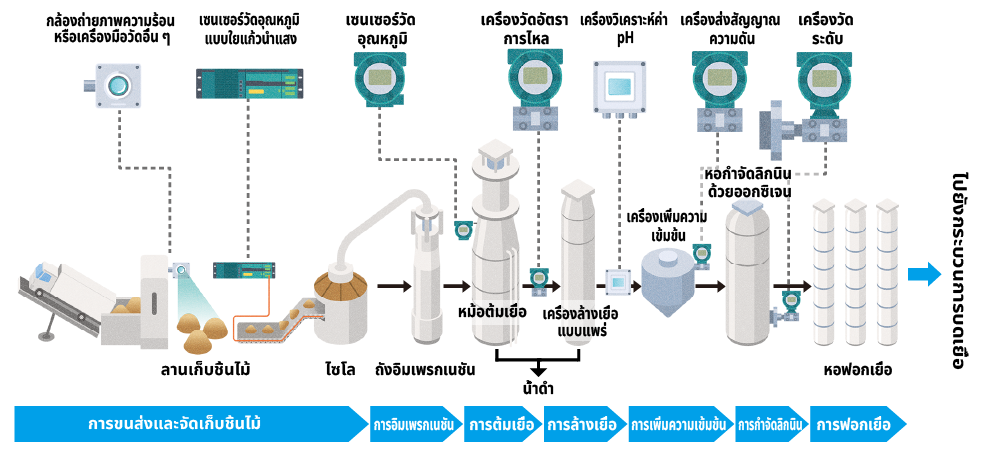 กระบวนการการผลิต เยื่อกระดาษ