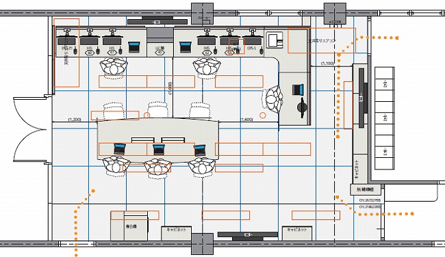 新しいコントロールルームのレイアウト