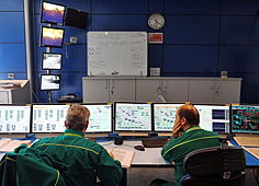 DCS-HMI stations in central control room