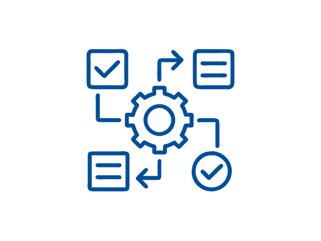Connect event → work → parts