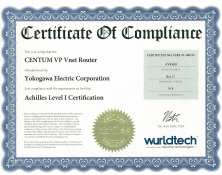Wurldtech Security Technologies, certificate