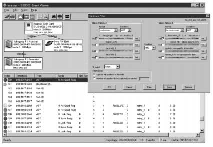 Figure 6 Event window and filter window