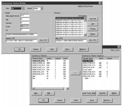 Figure 9 Packet builder and sequence builder