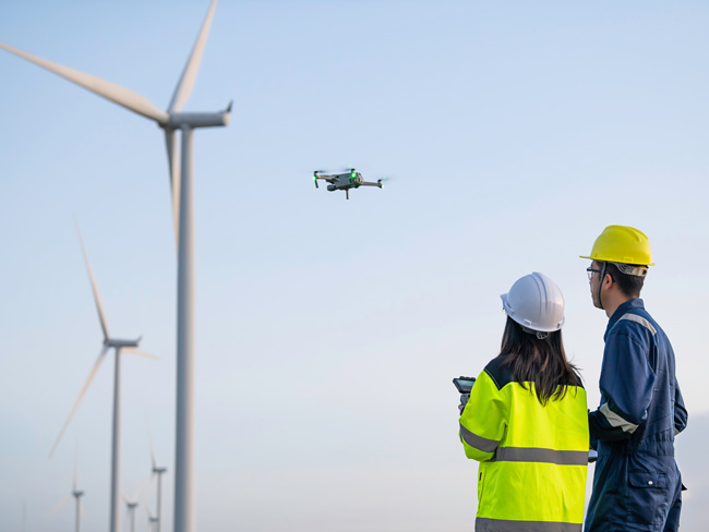Replace high-altitude inspections with drones