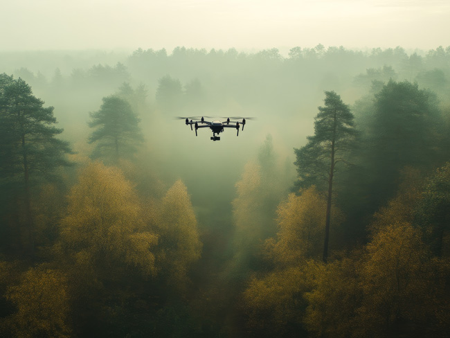 Wide-area monitoring with drones