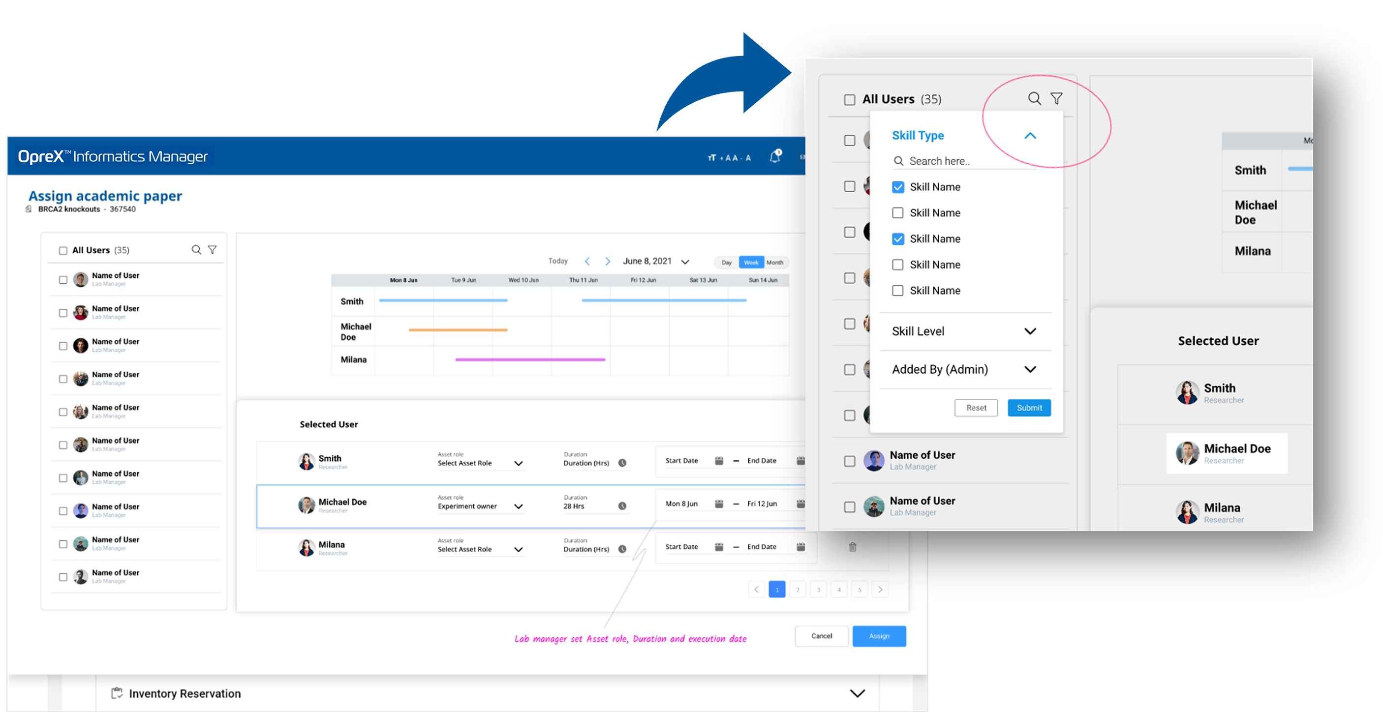 人員與設備指派