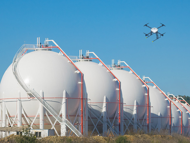 Gas leak detection with drones